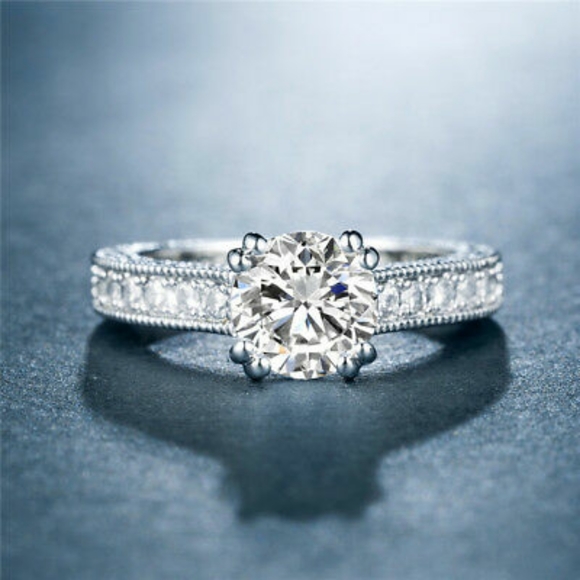 Silver White Sapphire Vintage Vibes Ring - Picture 4 of 11